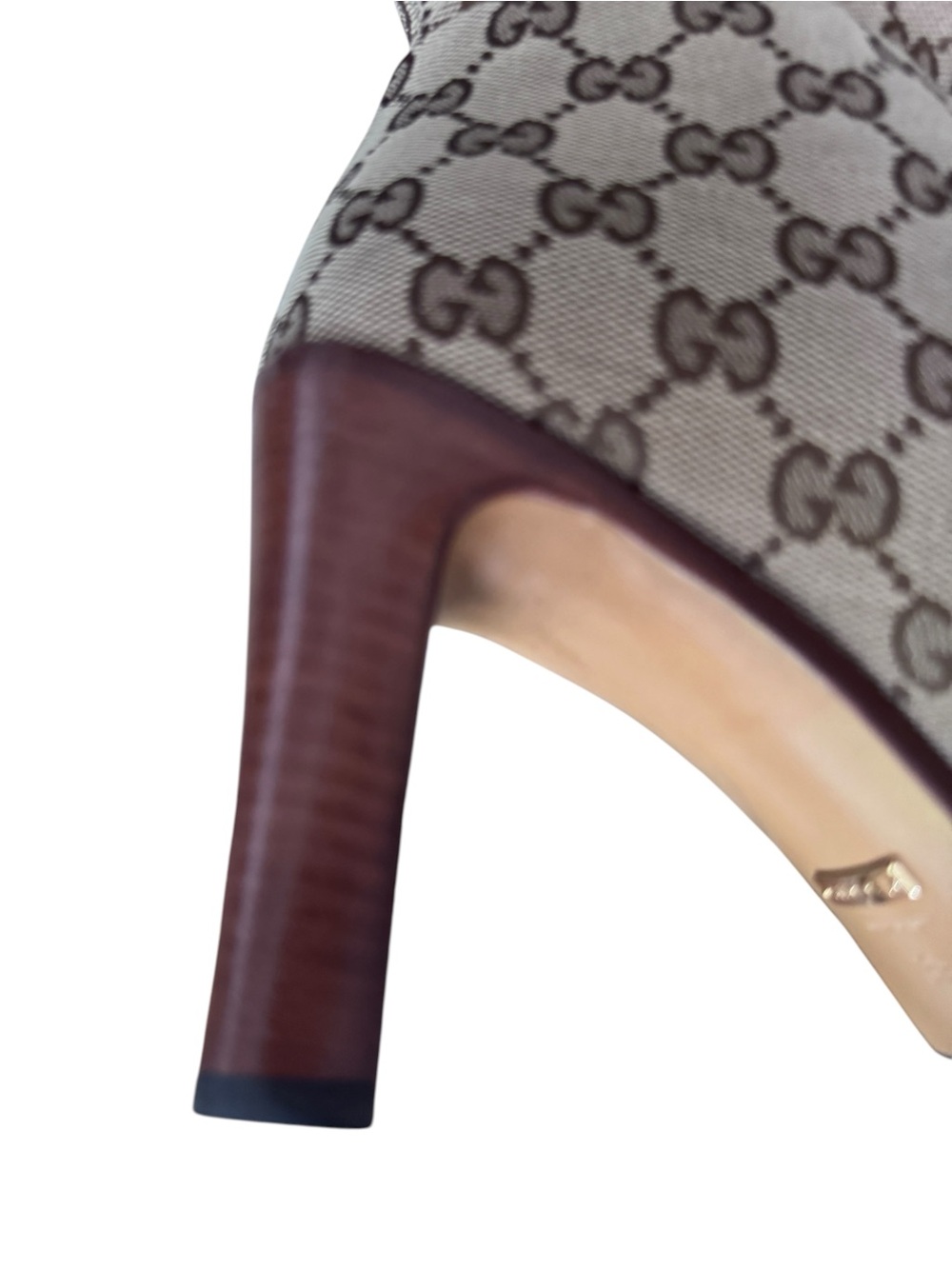 Gucci Beige GG Monogram Over-the-Knee Slouch Boots - Picture 5 of 16